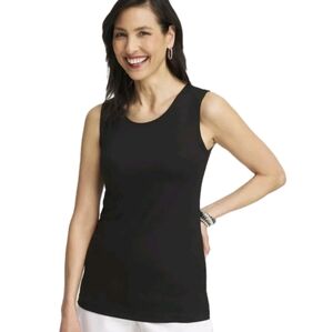 Chicos Microfiber Tank Top Women's 2 Classic Closet Staple Office Preppy W/ Tags
